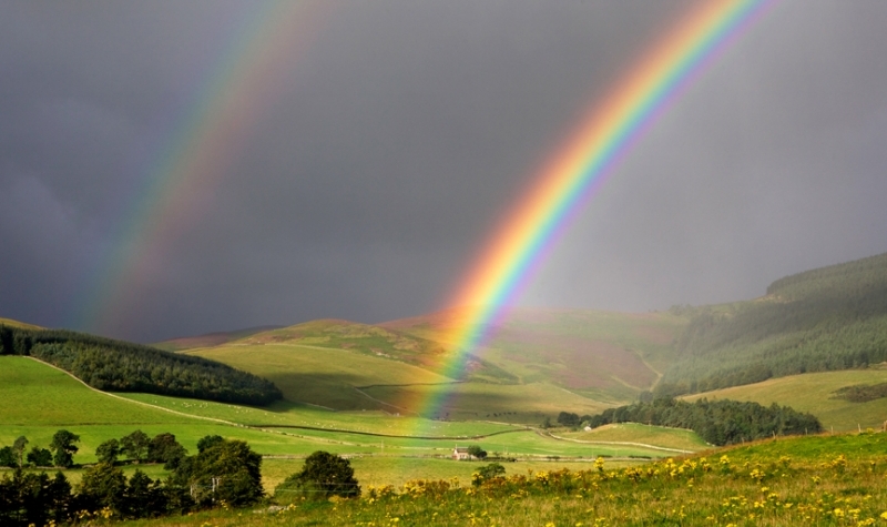 Double rainbow below Orchard Rig Double rainbow below Orchard Rig